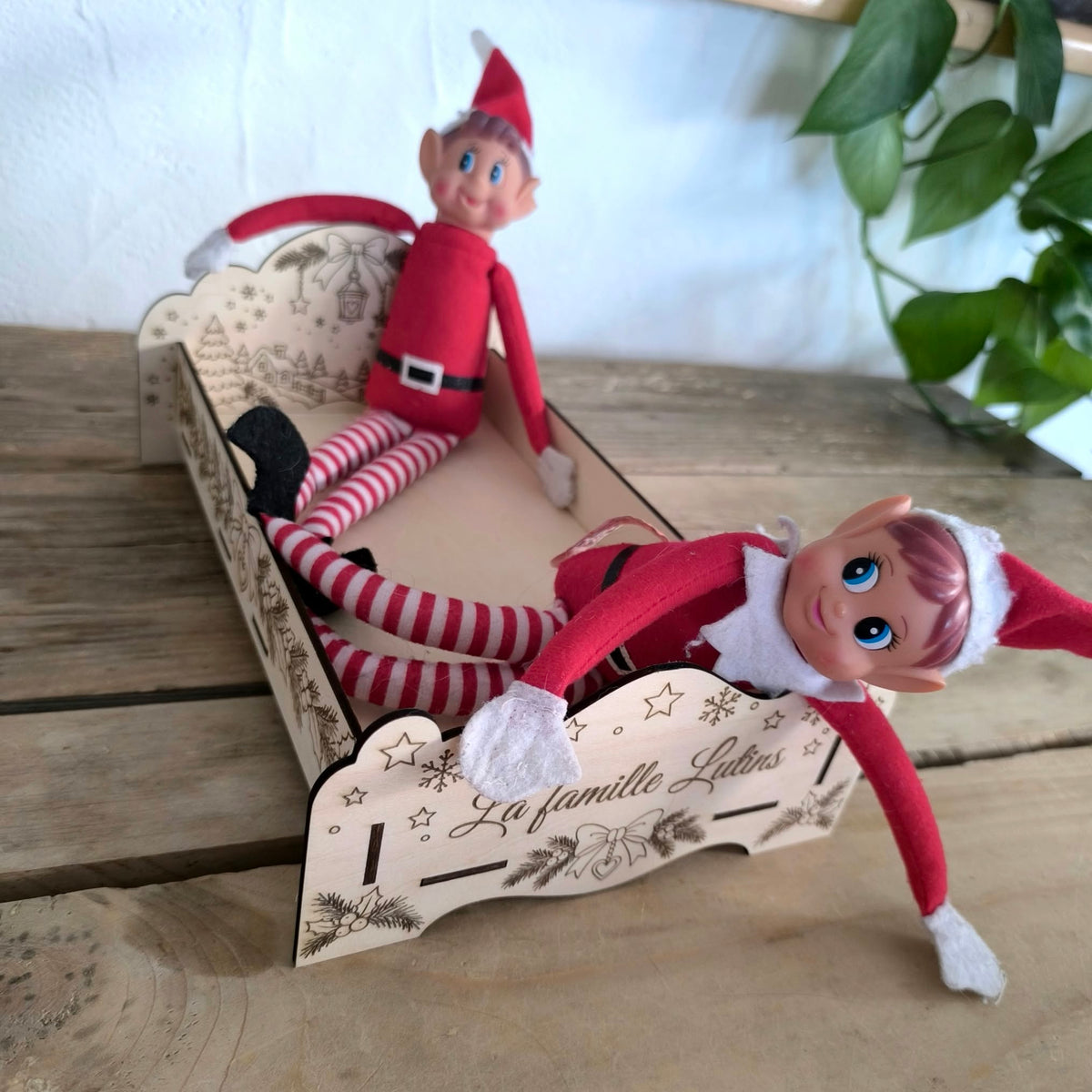 Décoration de Noël - Lit Lutins